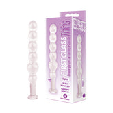 The 9's Glass First Thins Elliptical (Clear) – Smooth 17.8 cm Glass Anal Beads Clear GLASS TOYS